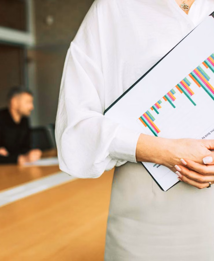 Woman Holding Chart Woman Holding Chart